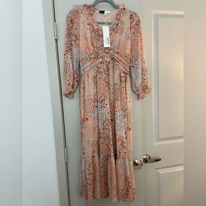NWT Piper & Scoot Dress! The Bremerton Floral Midi Dress in Blush